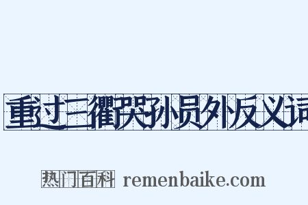 重过三衢哭孙员外反义词是什么意思的图片
